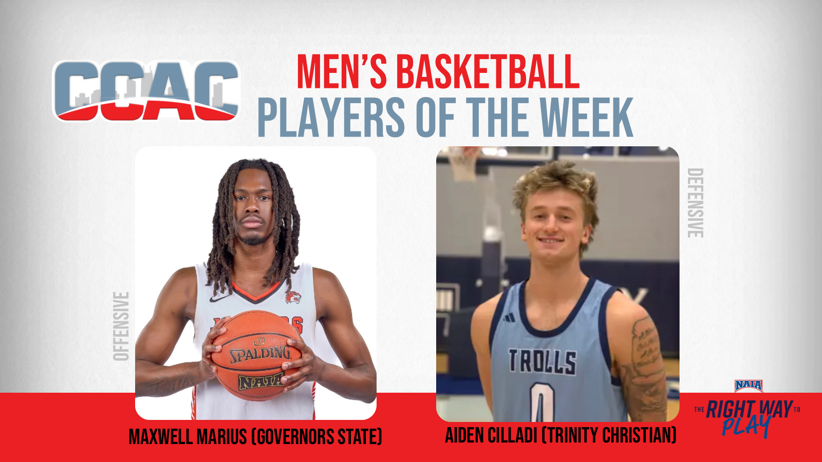 GSU's Marius, TCC's Cilladi Guide Important Wins, Gain Men's Basketball Weekly Recognition