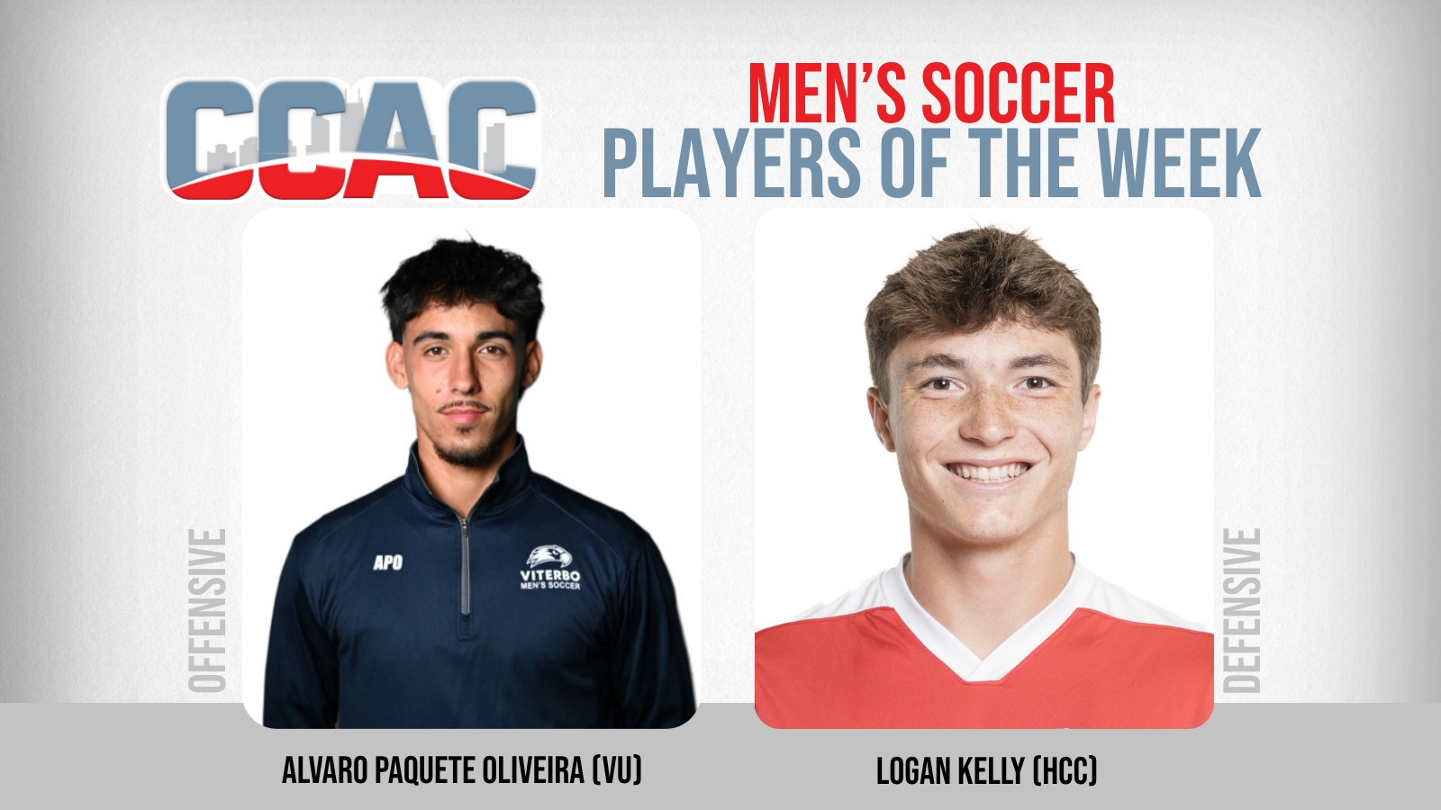 VU's Paquete Oliveira, HCC's Kelly Recognized With Men's Soccer Weekly Awards