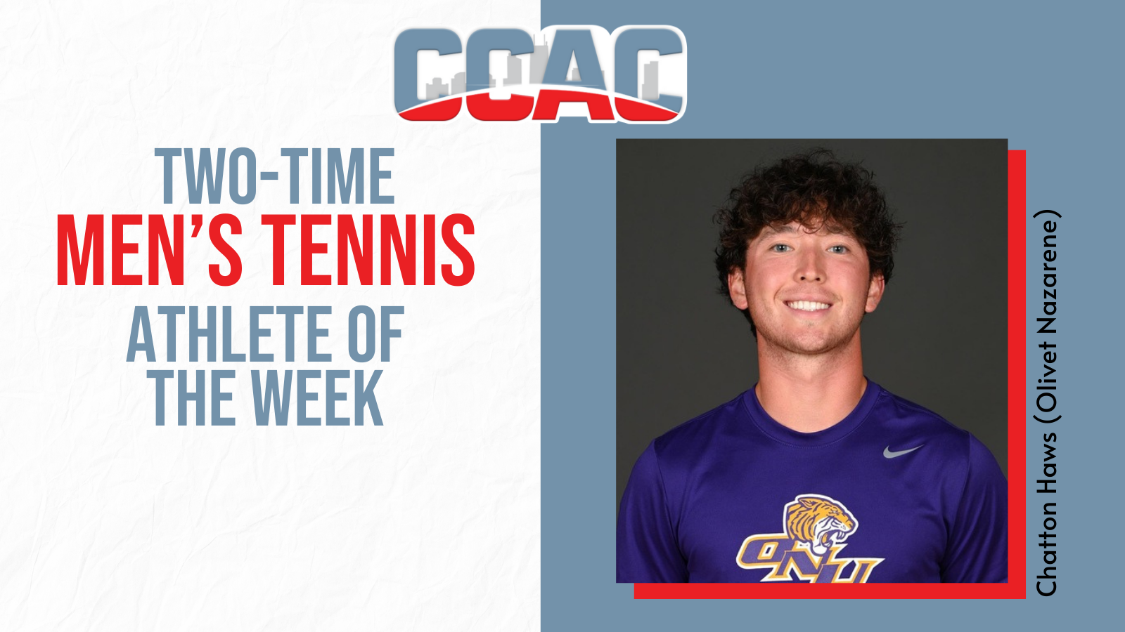 ONU's Haws Repeats As Men's Tennis Player of the Week