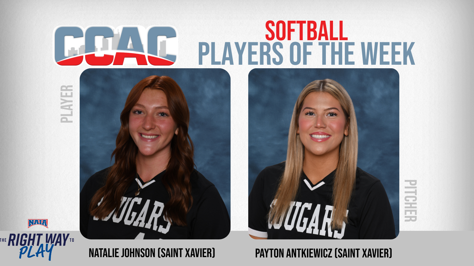 Saint Xavier Sweeps Softball Weekly Honors For Second Week In A Row