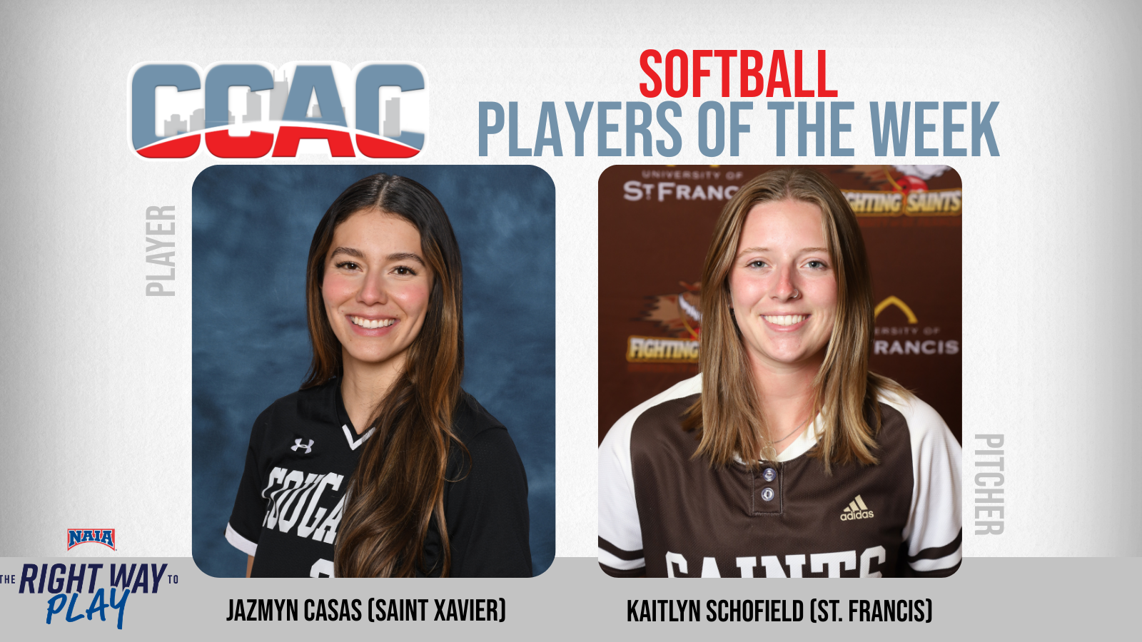 SXU's Casas Repeats, USF's Schofield Earns First Weekly Softball Honor