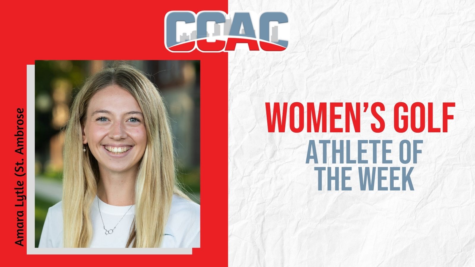 Top 5 Finish Leads To Women's Golf Weekly Honors For SAU's Lytle