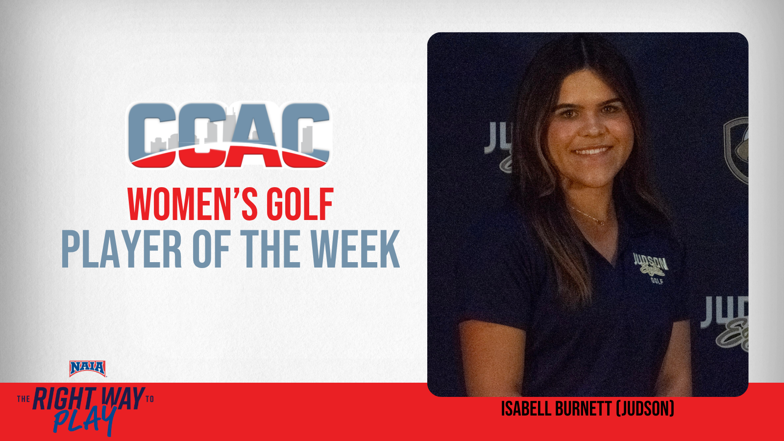 First-Place Finish Nets Women's Golf Weekly Honors For JU's Burnett