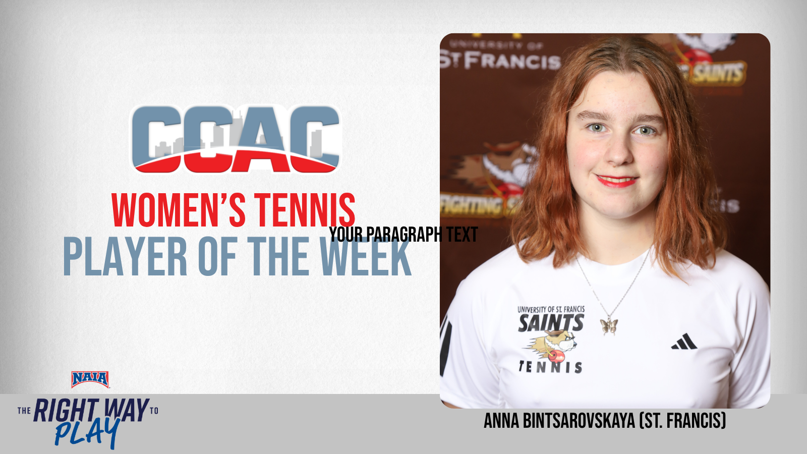 USF's Bintsarovskaya Earns Second Women's Tennis Weekly Honor of the Season