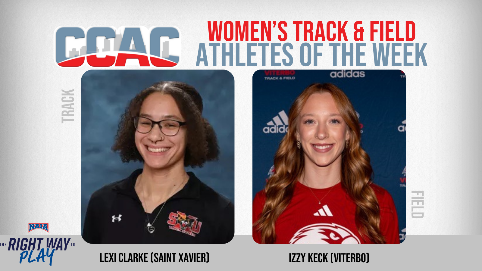 First-Place Efforts Produce Weekly Women's Indoor T&F Honors For SXU's Clarke, VU's Keck