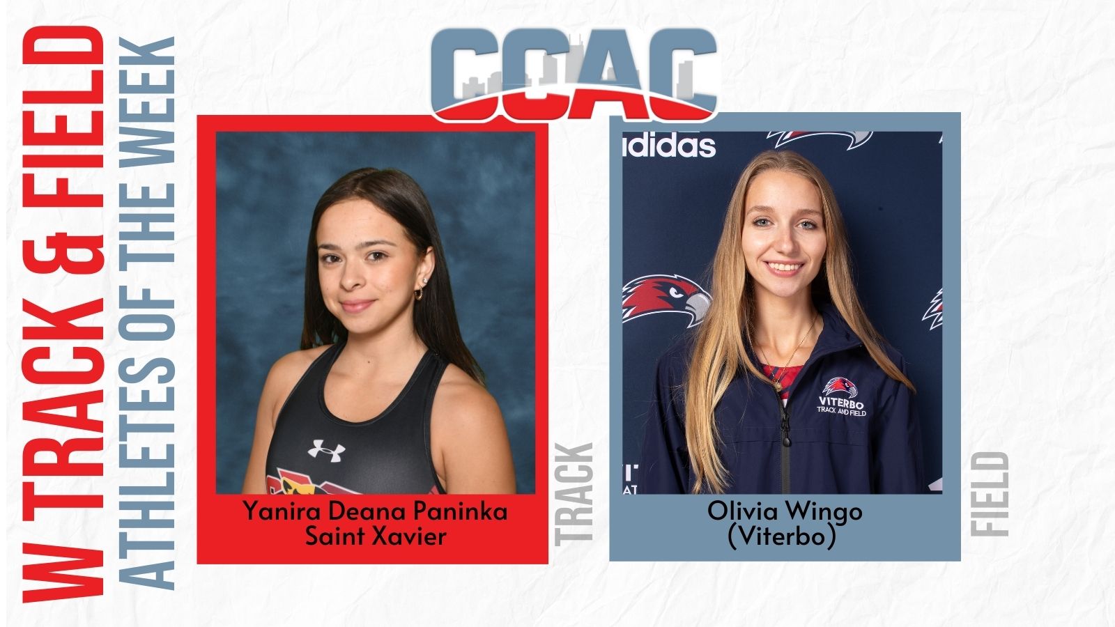 Personal-Best Marks Net Women's Weekly Outdoor T&F Honors For SXU's Paninka, VU's Wingo