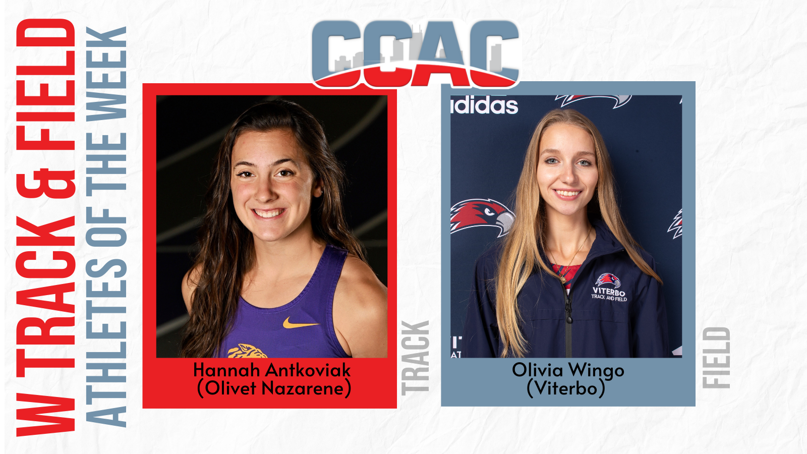 ONU's Antkoviak, VU's Wingo Collect First Set of Women's Outdoor Track & Field Weekly Honors