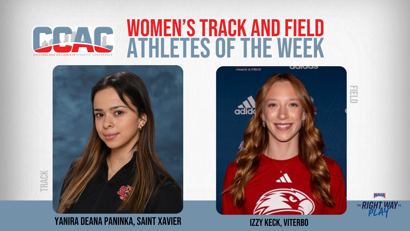 Record-Setting Performances By SXU's Paninka, VU's Keck Net Weekly Women's Outdoor T&F Accolades