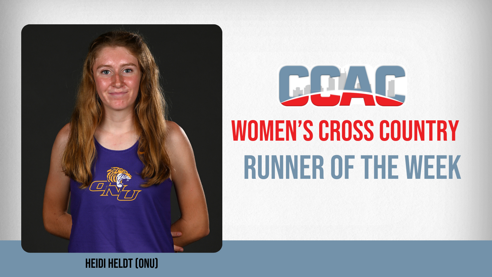 ONU's Heldt Picks Up Women's CC Runner of the Week Honors For Second Time